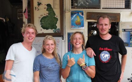 Our first students in Tioman