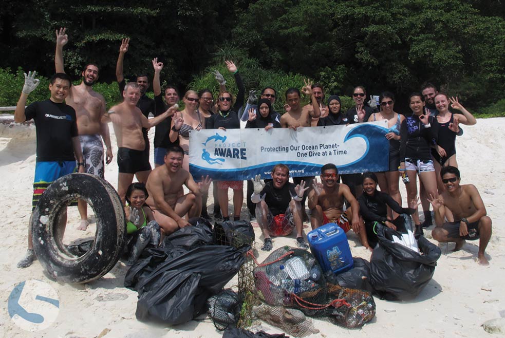 One of the many clean ups we did in Tioman