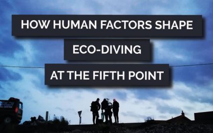 Feature thumbnail with divers in twilight and the title 'How Human Factors Shape Eco-Diving at The Fifth Point'