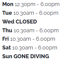 The Fifth Point opening hours